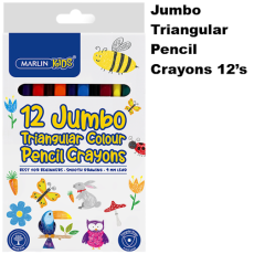 Marlin Tri Jumbo Triangular Colour Pencils / Pencil Crayons 12's